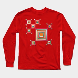 God's eye mexican folk art huichol wixarika woven string art Long Sleeve T-Shirt